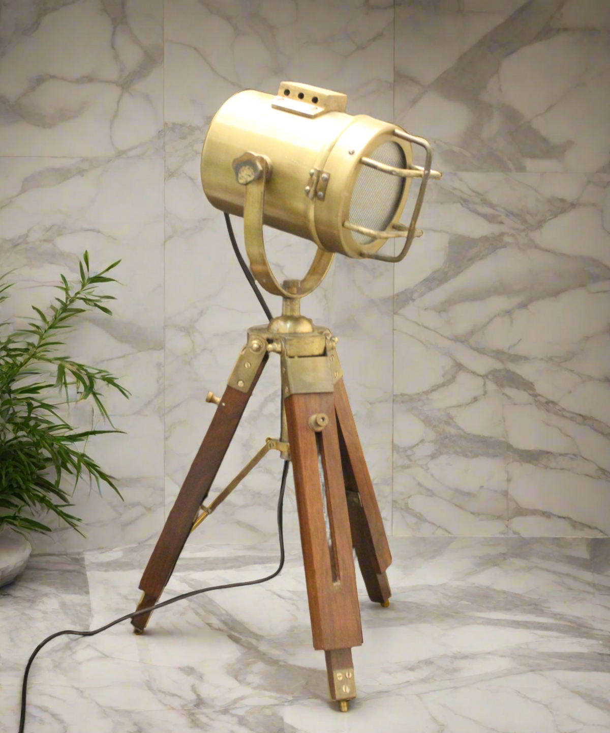 Bluebell Deco Wooden Tripod Lamp